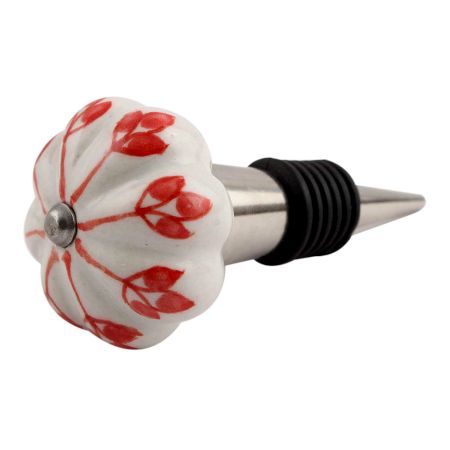 Poopy Flower Melon  Ceramic Wine Stopper (Pack Of One Piece)